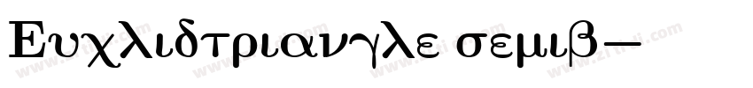 Euclidtriangle semib字体转换